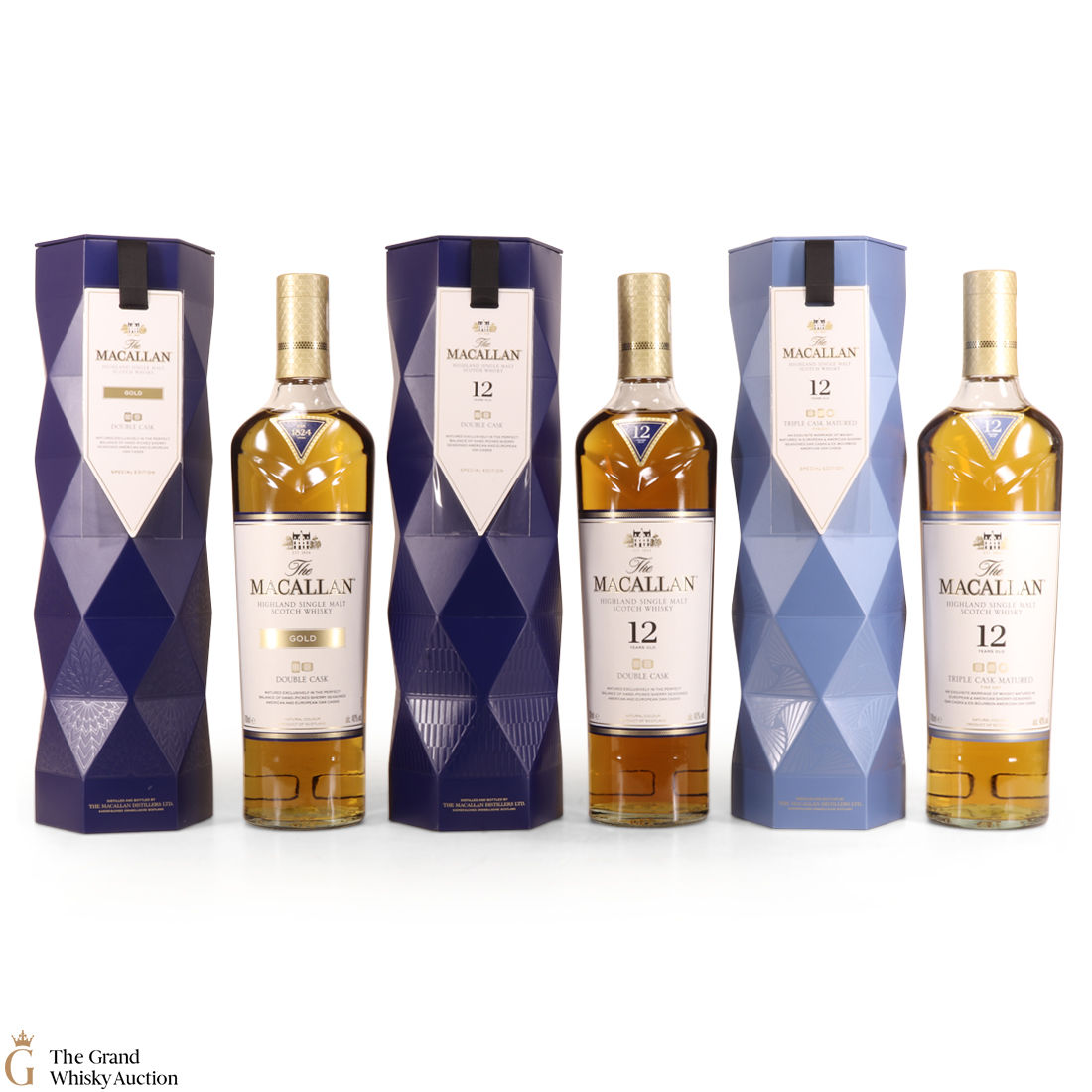 Macallan - Gold DC, 12 DC & 12 TC (3x70cl & 3x5cl)