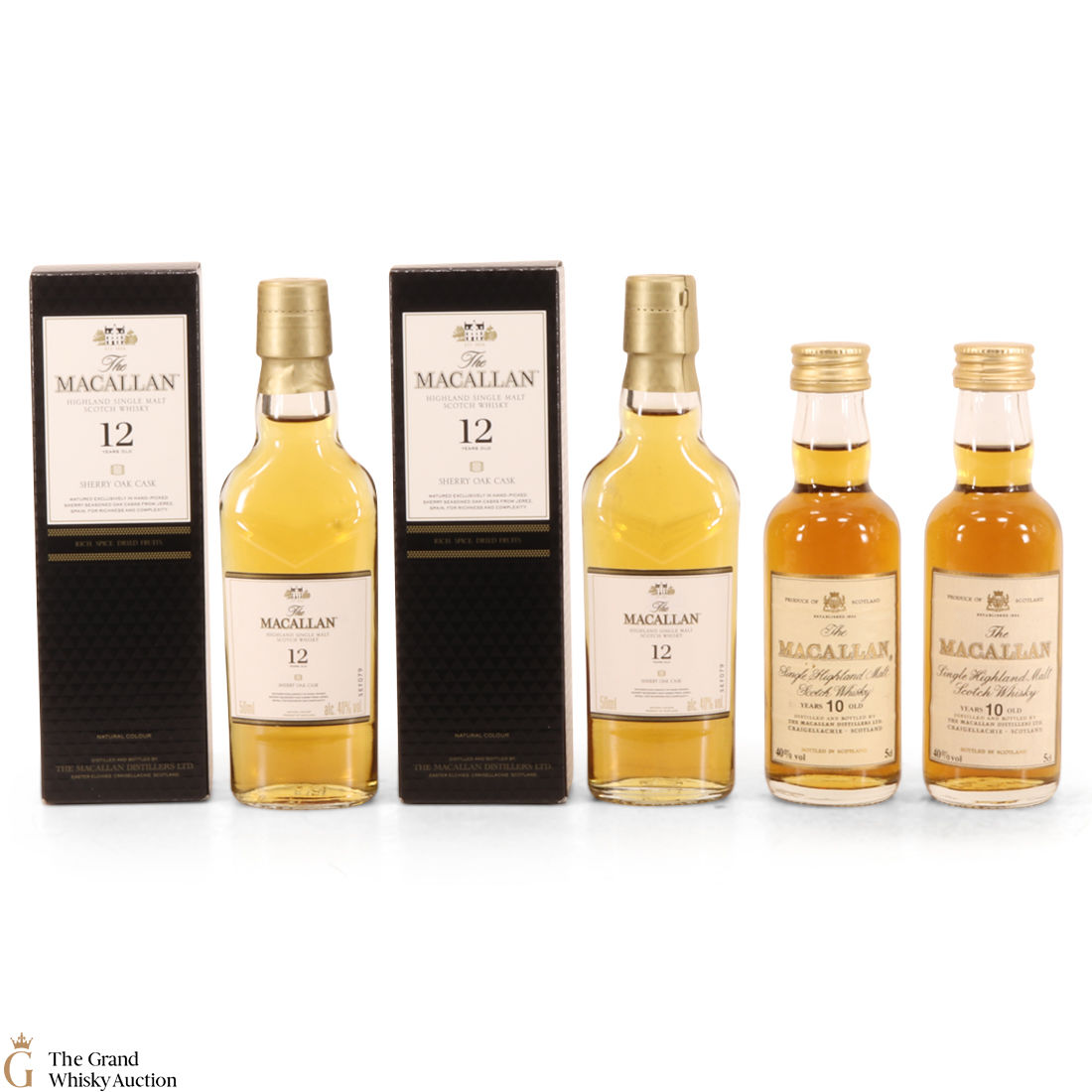 Macallan - 12 & 10 Year Old Sherry Oak (4 x 5cl)
