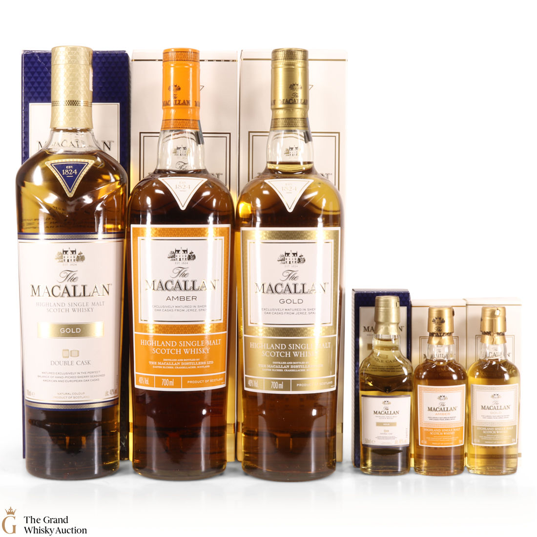 Macallan - Gold, Gold Double Cask & Amber 70cl & 5cl