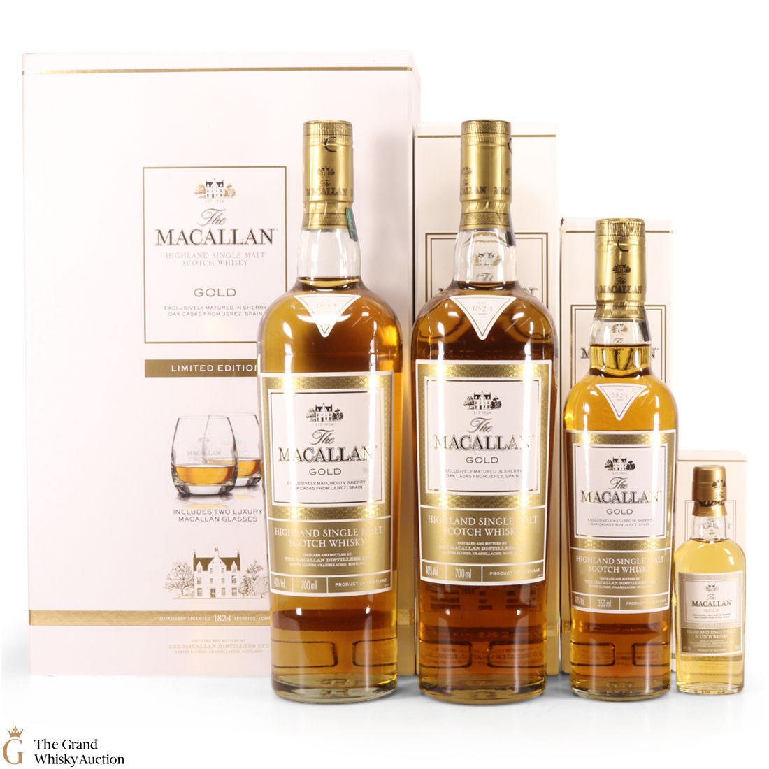 Macallan - The 1824 Series - Gold Limited Edition (1x70cl, 1x35cl and 1x5cl)