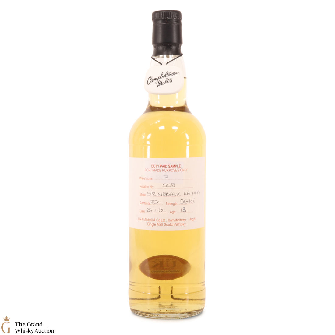 Springbank - 13 Year Old - 2004 Duty Paid Sample - Bottled 2018