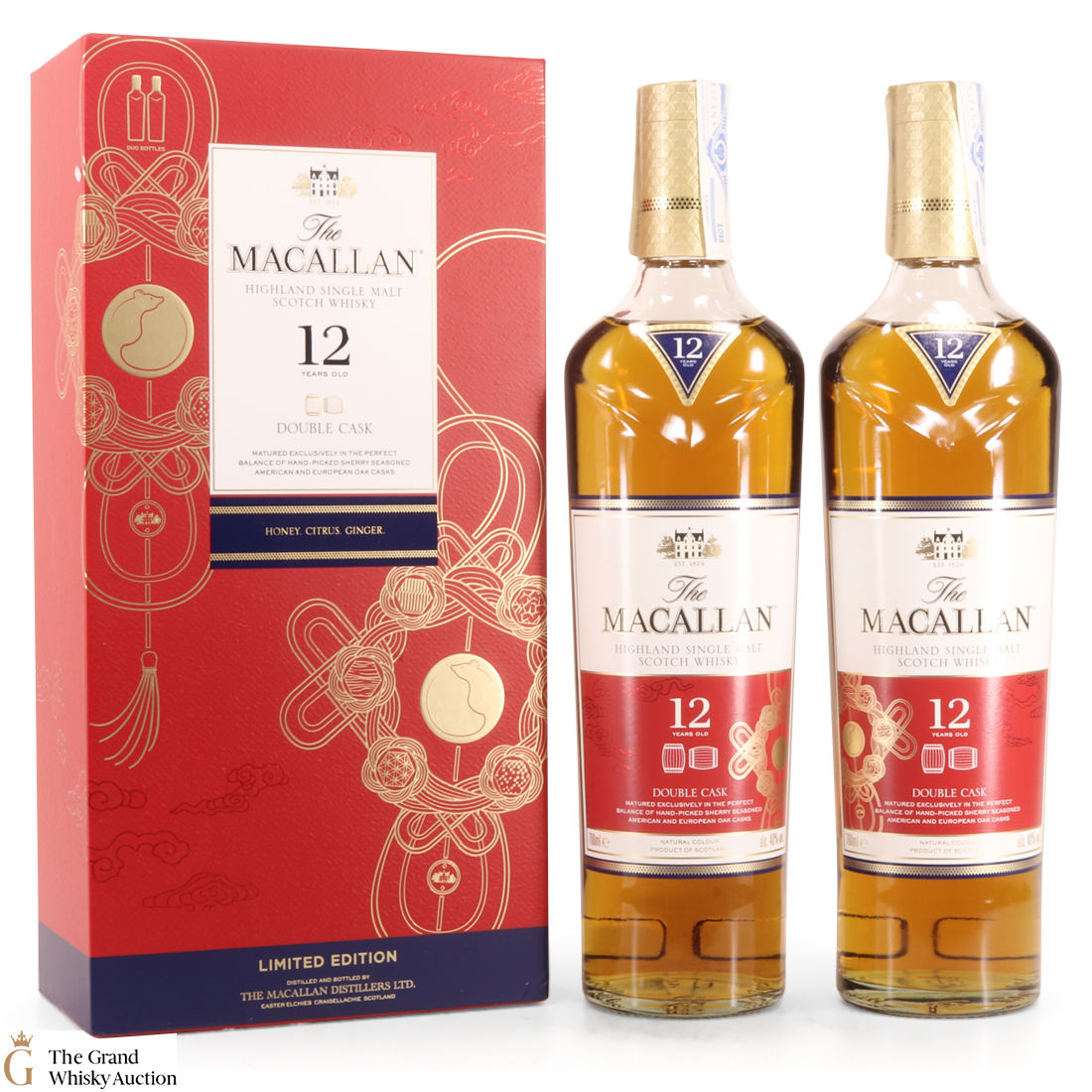 Macallan - 12 Year Old - Fine Oak - Year of the Rat (2 x 70cl)