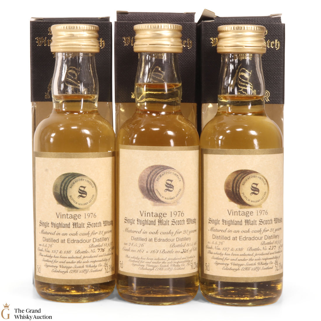 Edradour - 21 Year Old (1976) - Signatory (3 x 5cl)