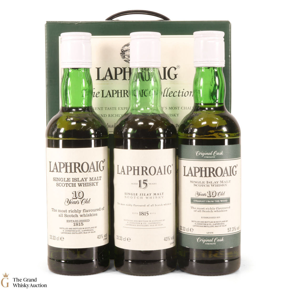 The Laphroig Collection -  2 x 10 Year Old, 15 Year Old (3 x 33.33cl)