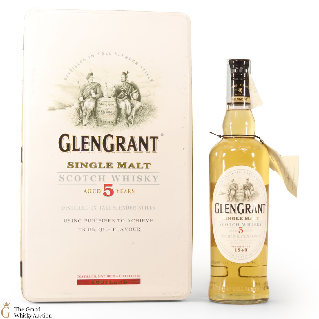 Glen Grant - 5 Year Old Gift Tin x2 Glasses.