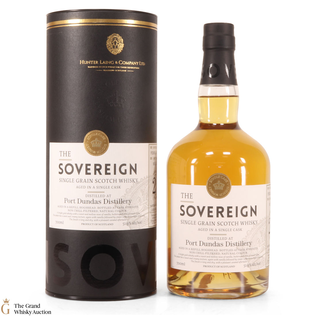 Port Dundas - 25 Year Old Sovereign Hunter Laing 1990