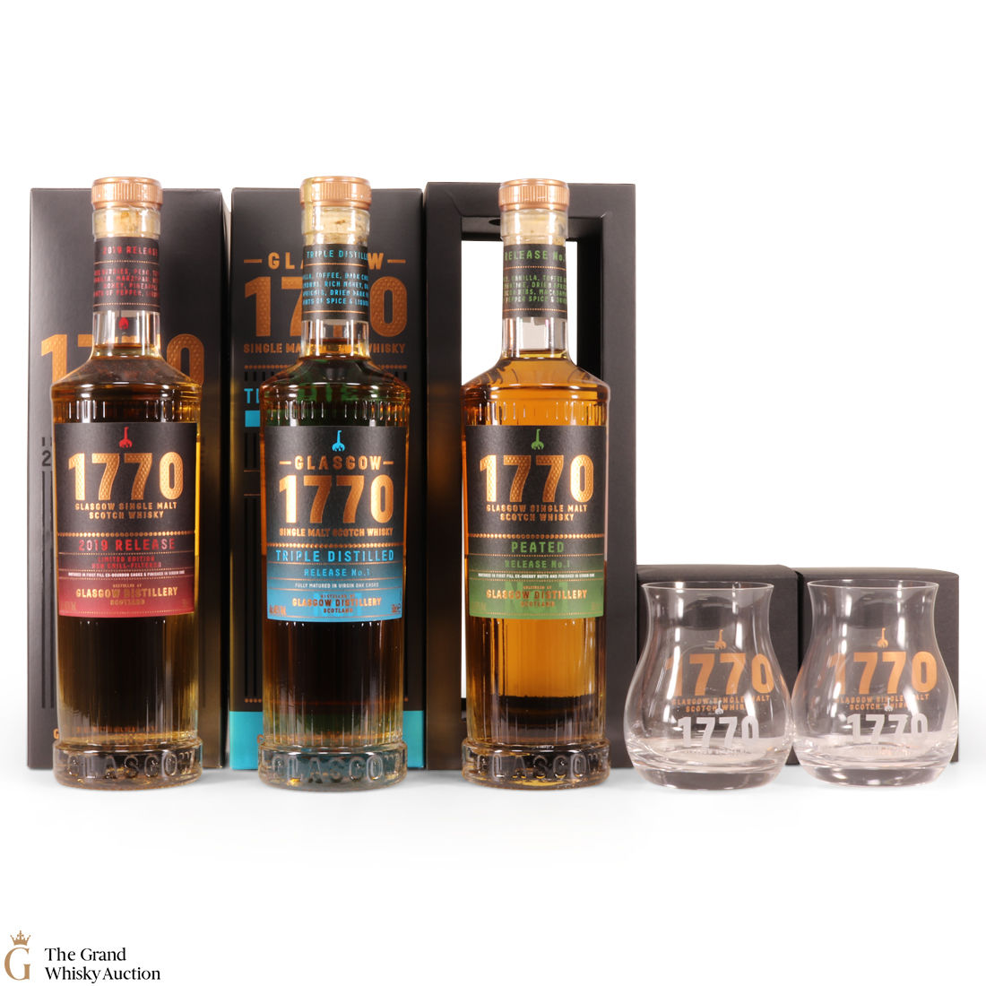 Glasgow - 1770 - 2019 Signature Range (3 x 50cl) & 2 Glasses