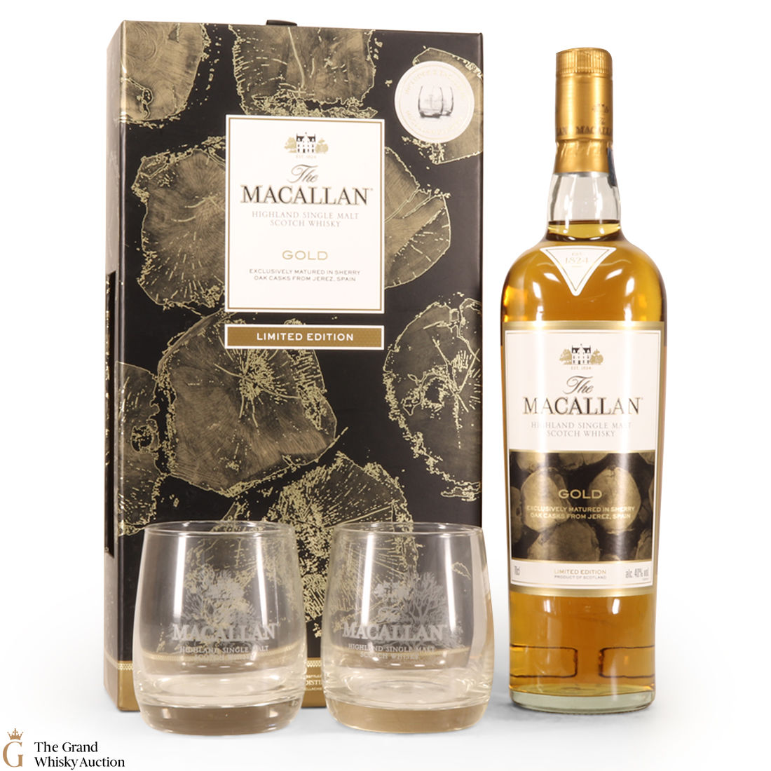 Macallan - Gold - Limited Edition with 2x Glasses