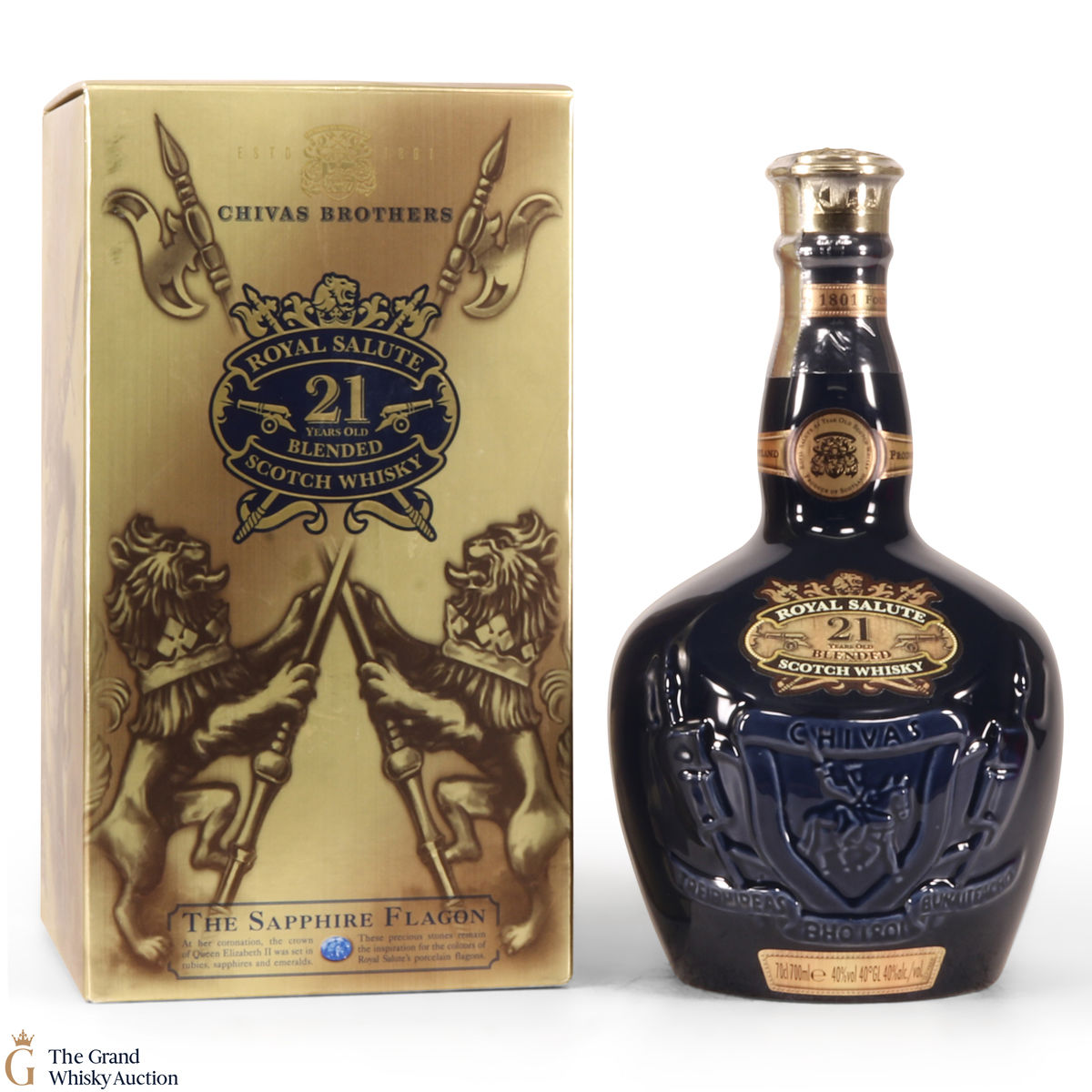 Chivas - Royal Salute - 21 Year Old - Sapphire Flagon