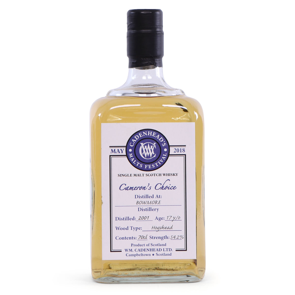 Bowmore - 17 Year Old - 2001 Cadenhead's -  Cameron's Choice