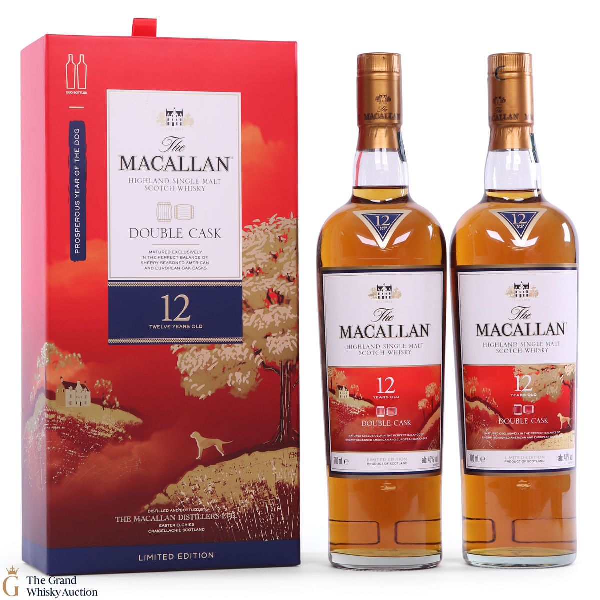 Macallan - 12 Year Old - Fine Oak - Year of the Dog (2 x 70cl)