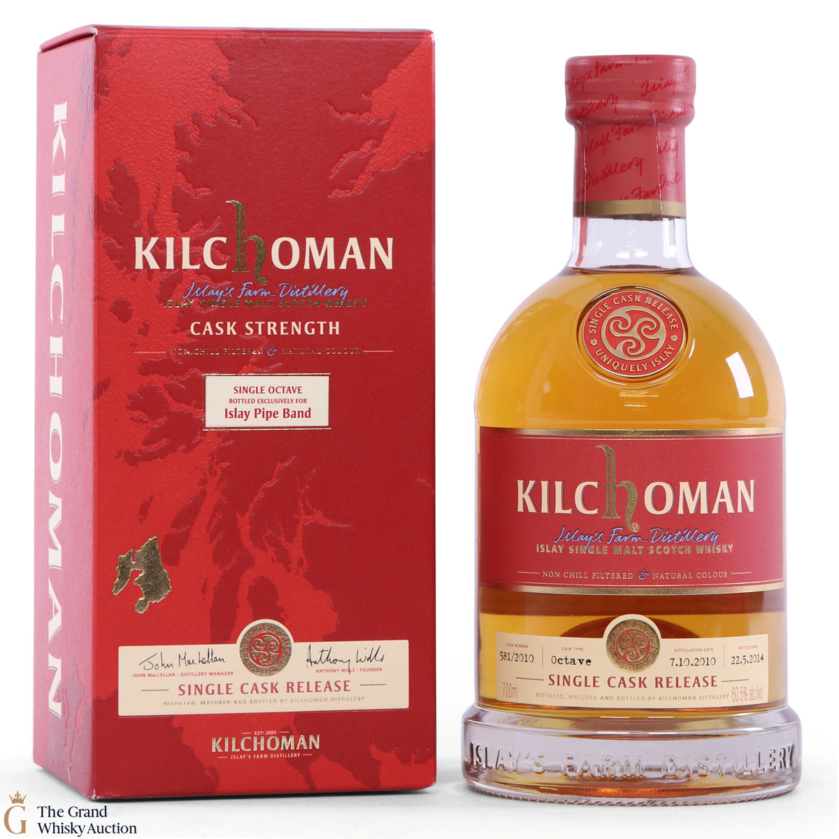 Kilchoman  - 2010 - Islay Pipe Band Octave 2014 (SIGNED)