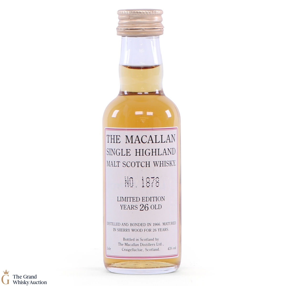 Macallan - 26 Year Old Miniature 5cl 1966