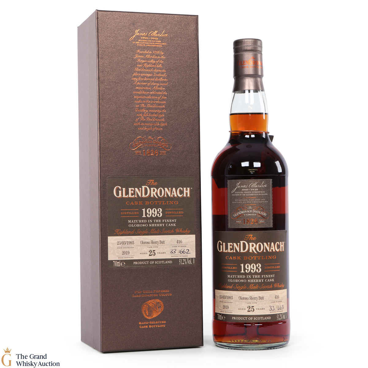 GlenDronach - 25 Year Old - 1993 Single Cask Oloroso #416
