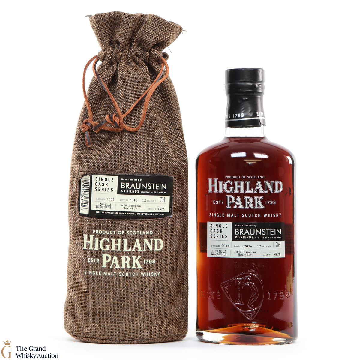 Highland Park - 12 Year Old 2003 Single Cask  #5878 Braunstein & Friends