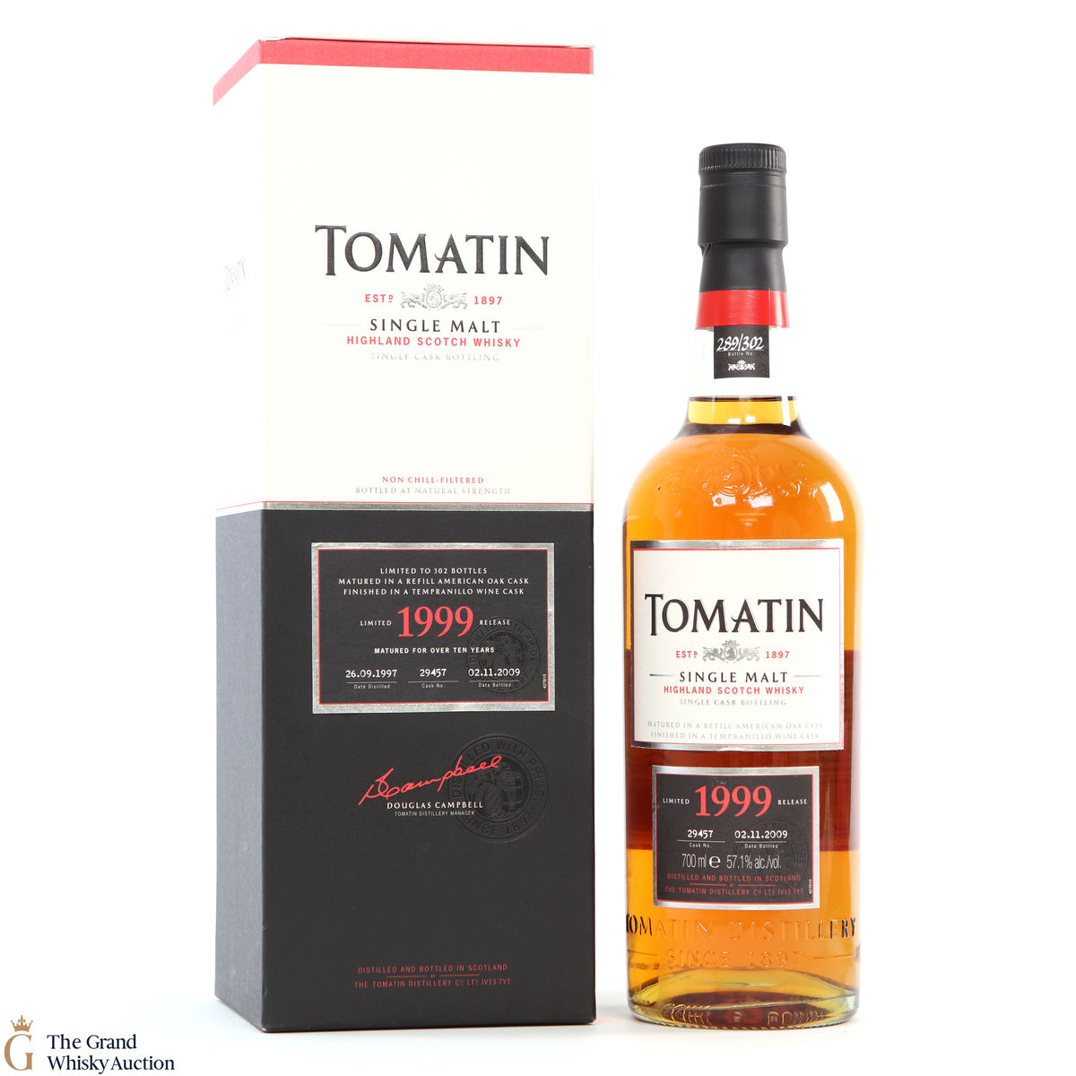 Tomatin - 1999 Temparnillo Wine Cask #29457