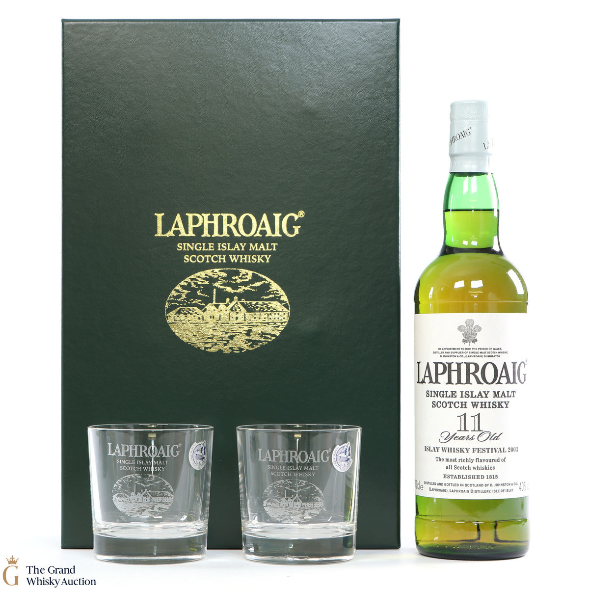 Laphroaig 11 Year Old Feis Ile 2003 / with 2 x Glasses