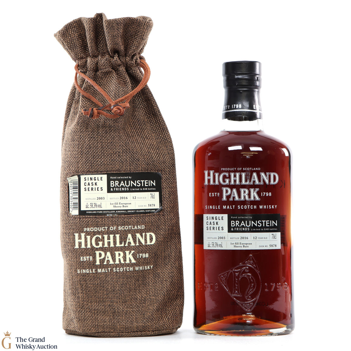 Highland Park - 12 Year Old 2003 Single Cask  #5878 Braunstein & Friends