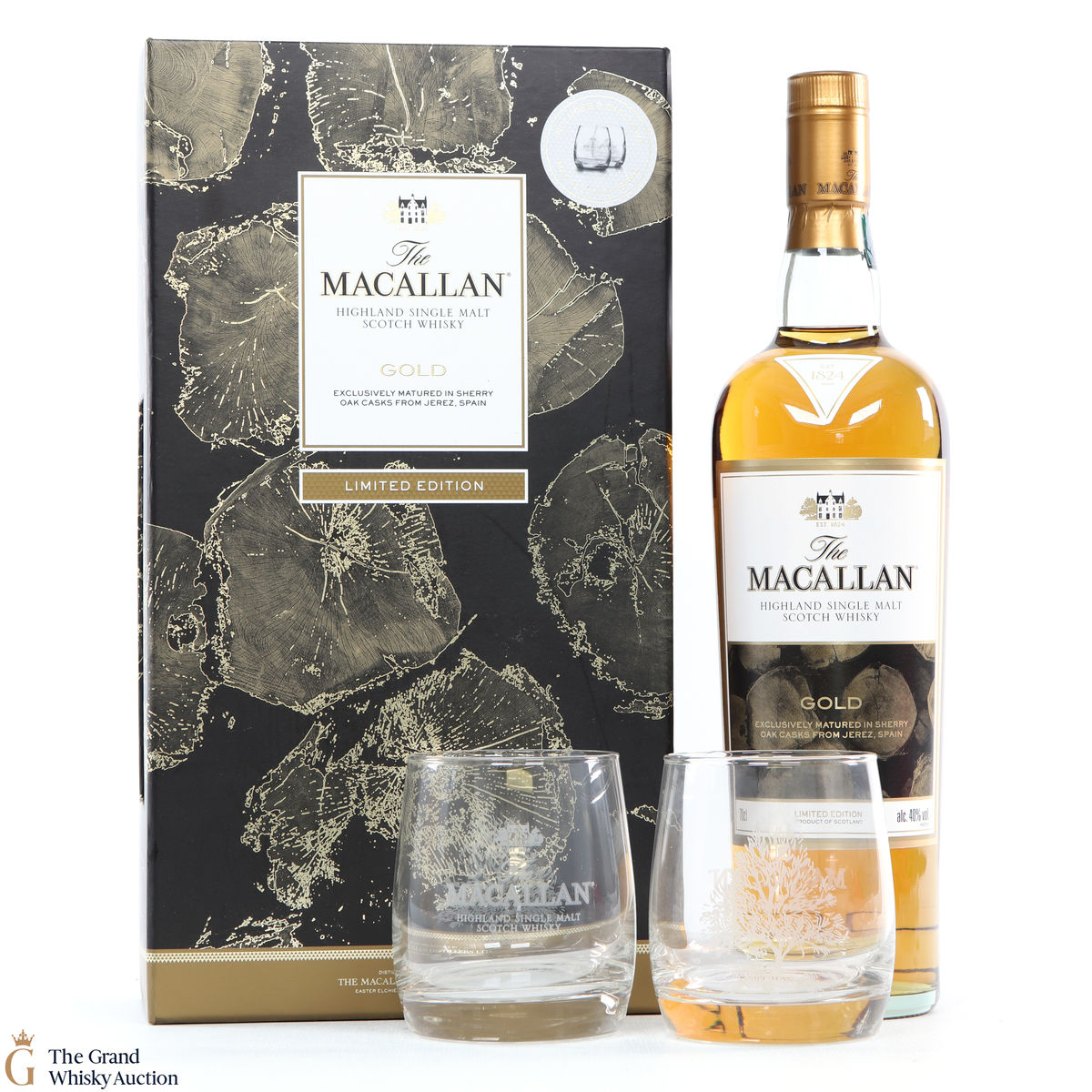 Macallan - Gold - Limited Edition with 2x Glasses