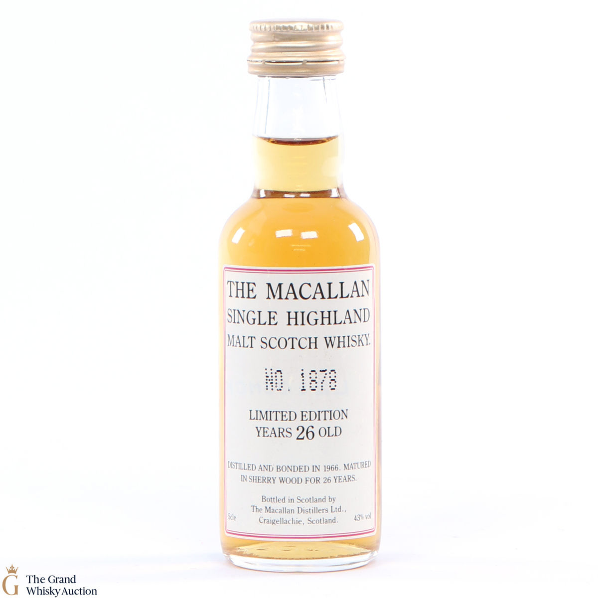 Macallan - 26 Year Old Miniature 5cl 1966