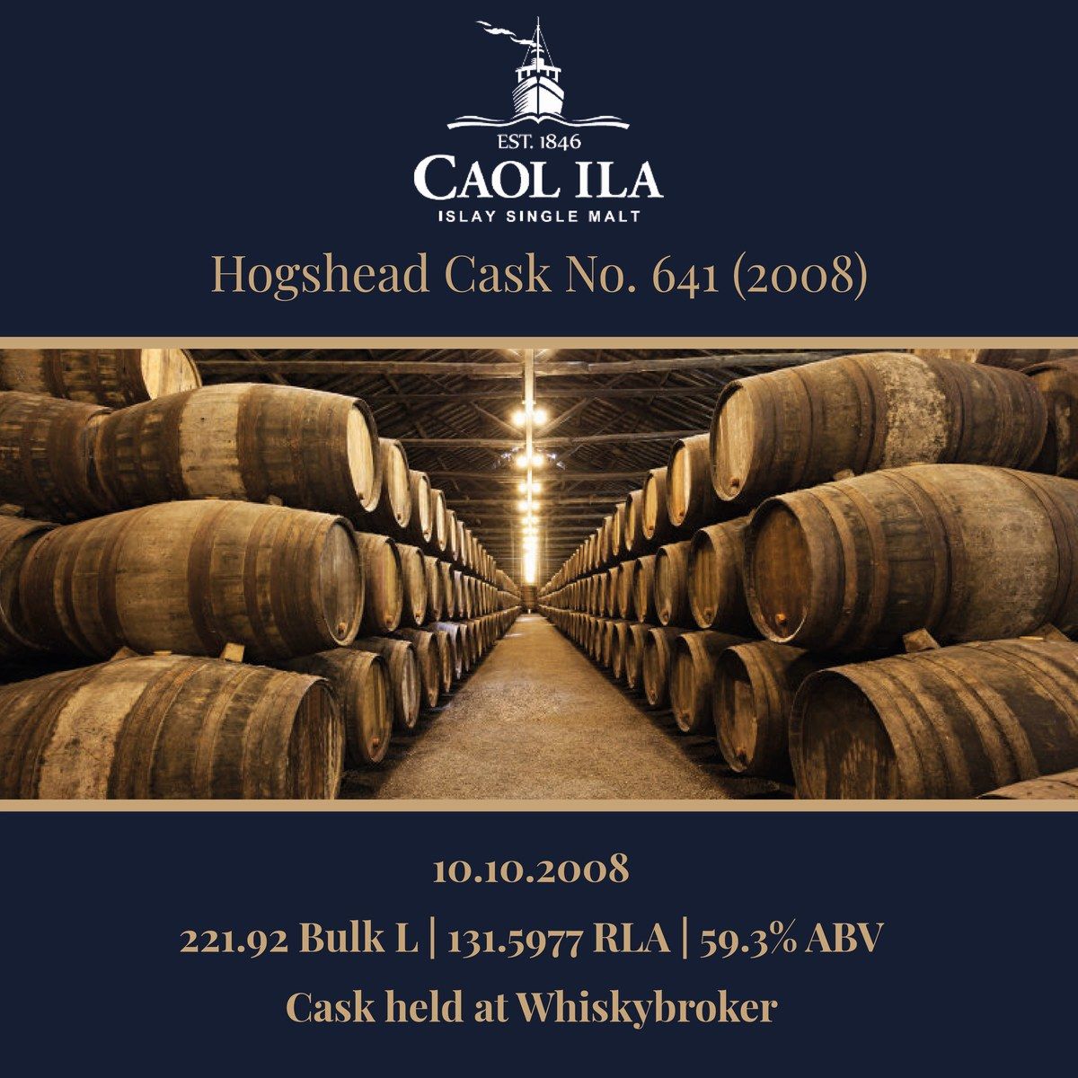 Caol Ila - 2008 Hogshead #641 - 221.92 Bulk L 59.3% | Held In Bond