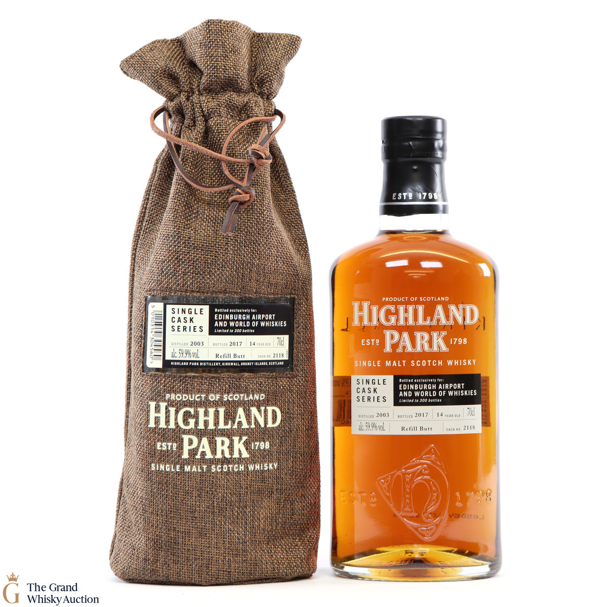 Highland Park - 14 Year Old - Single Cask #2118 - Edinburgh Airport and World of Whiskies