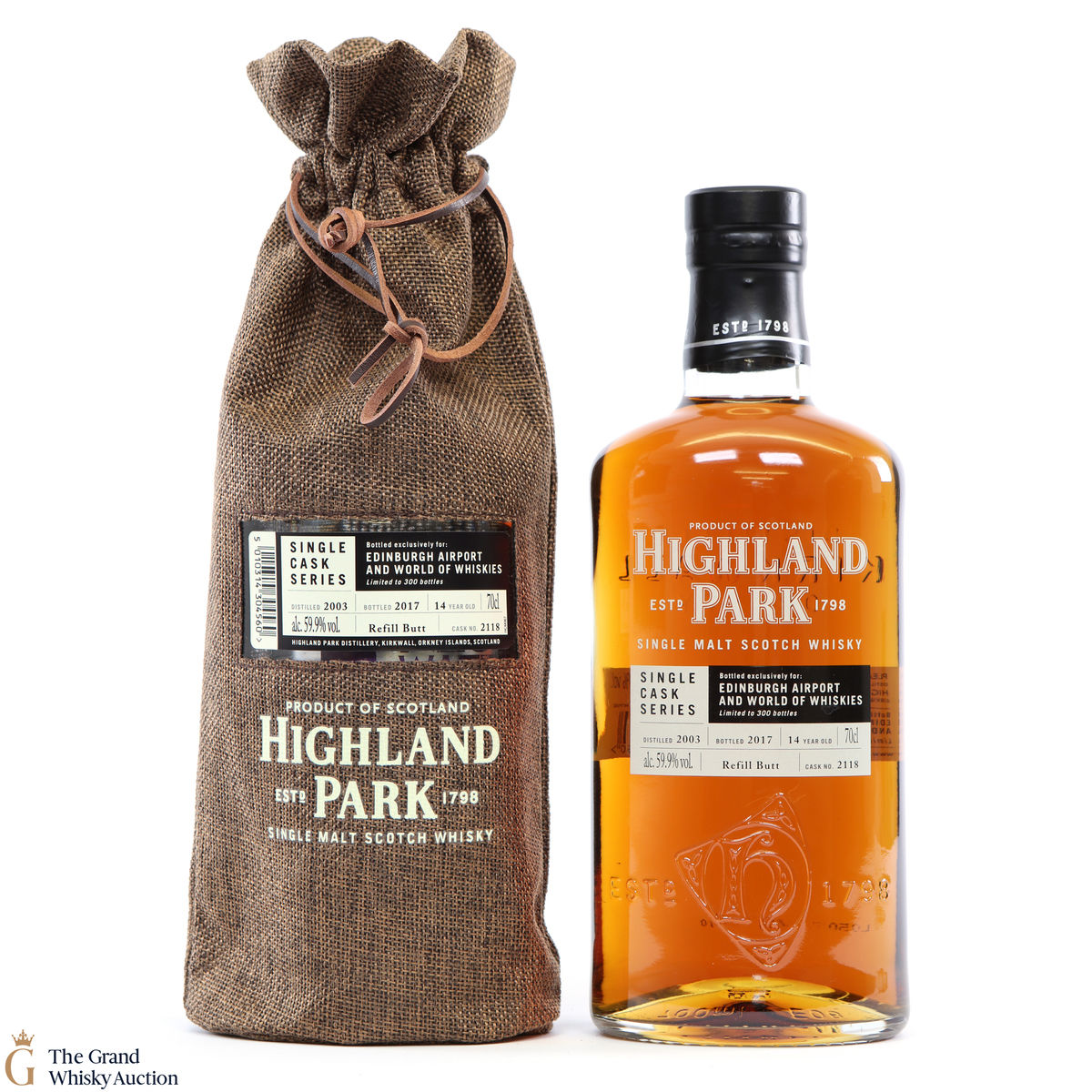 Highland Park - 14 Year Old - Single Cask #2118 - Edinburgh Airport and World of Whiskies