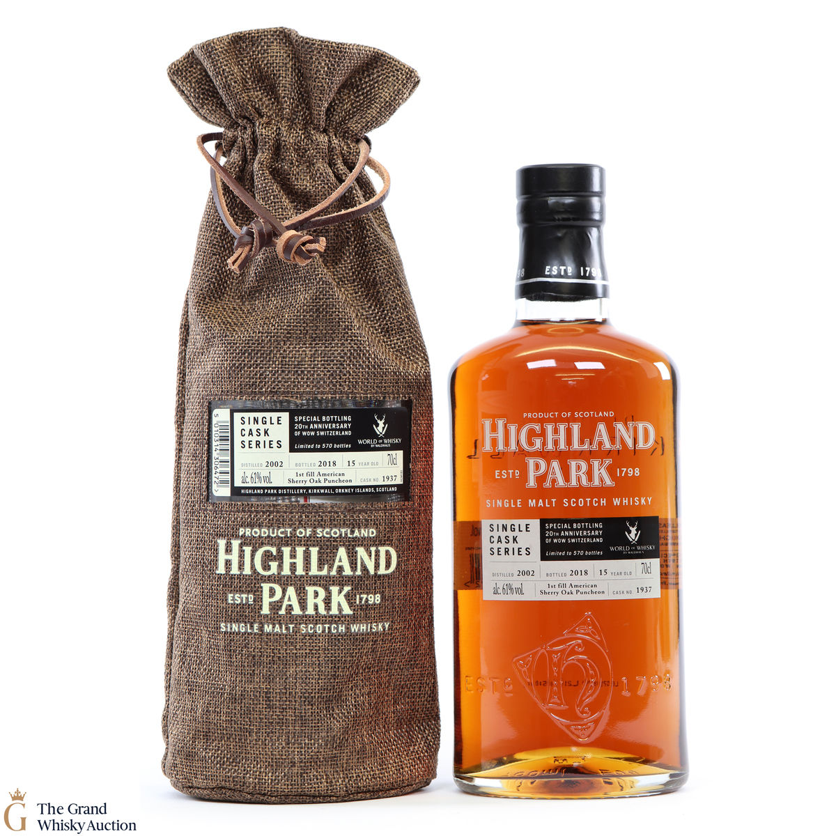 Highland Park - 2002 15 Year Old - Single Cask #1937 / WoW Switzerland 20th