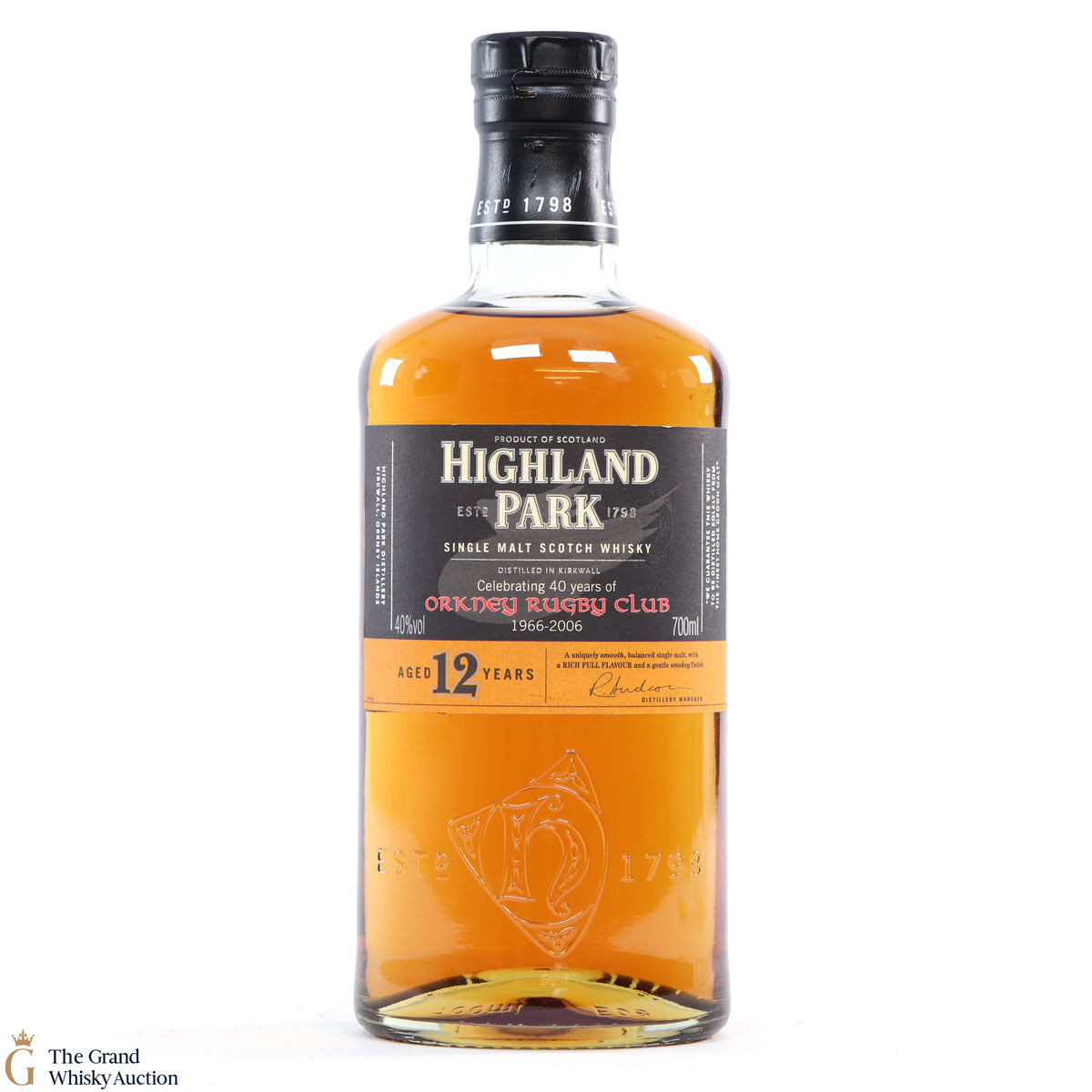 Highland Park - 12 Year Old - 40 Years of Orkney Rugby Club