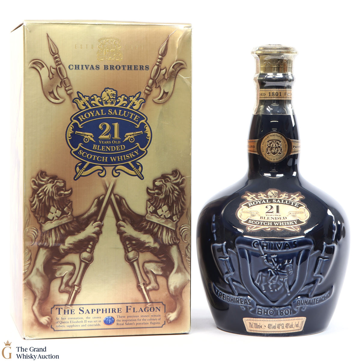 Chivas - Royal Salute - 21 Year Old - Sapphire Flagon