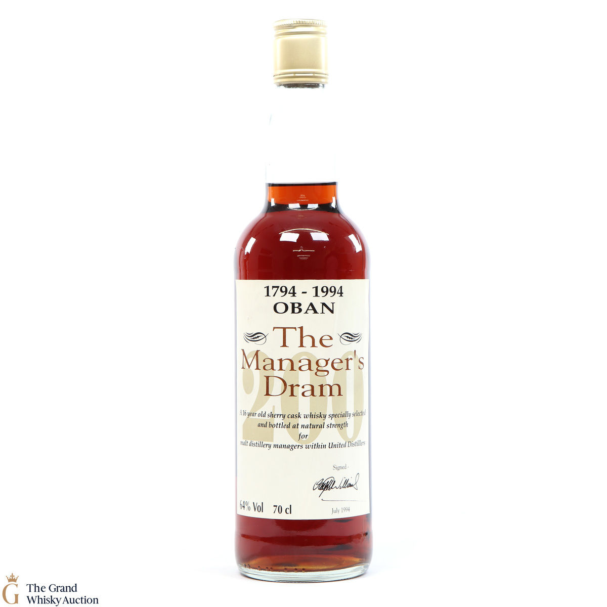 Oban - 16 Year Old - Managers Dram 1994 - 200th Anniversary