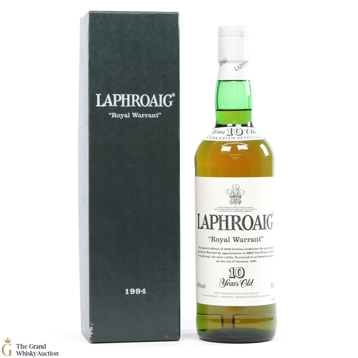 Laphroaig - 10 Year Old - 1994 Royal Warrant 