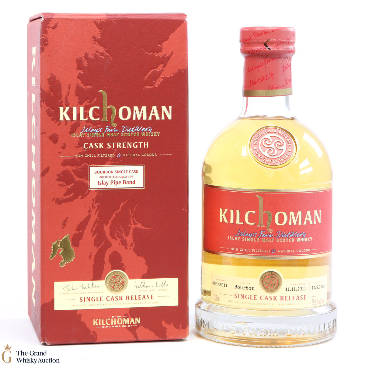 Kilchoman  - 2011 - Islay Pipe Band Single Cask 2016