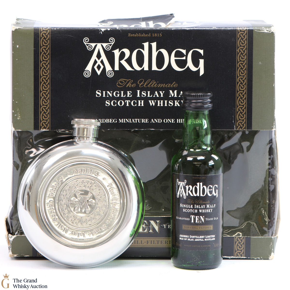 Ardbeg - 10 Year Old 5cl (with Hip Flask)