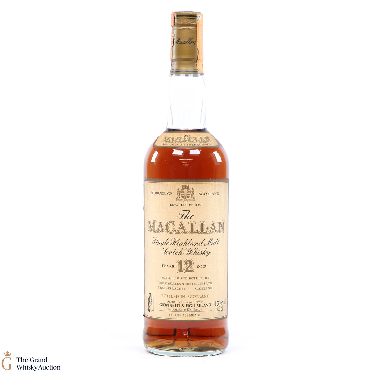 Macallan - 12 Year Old - Giovinetti & Figli Milano Import 