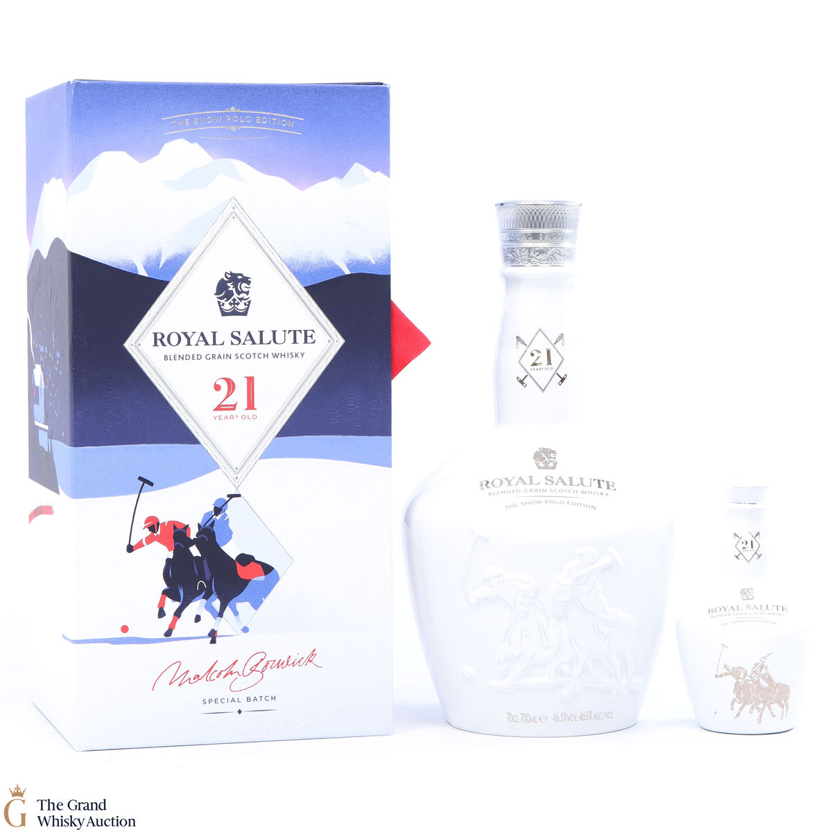 Chivas - 21 Year Old -  Royal Salute - Snow Polo Edition (70cl & 5cl)