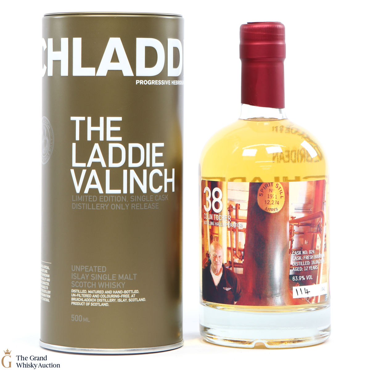 Bruichladdich - 12 Year Old Valinch 38 Cask #824 Colin Tocher
