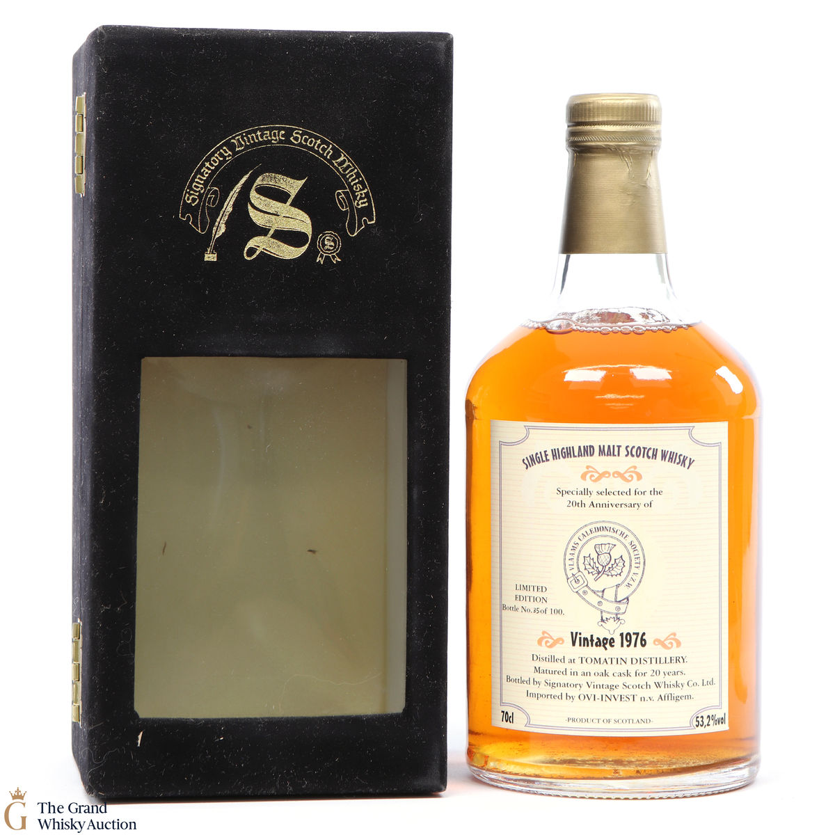 Tomatin - 20 Year Old 1976 - Signatory - Vlaamse Caledonische Society VZW.