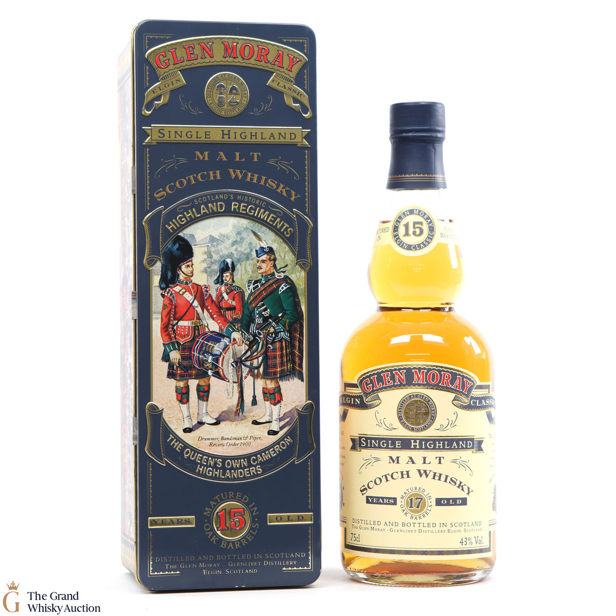 Glen Moray - 15 Year Old - Queens Own Cameron Regiment - Highland Regiments