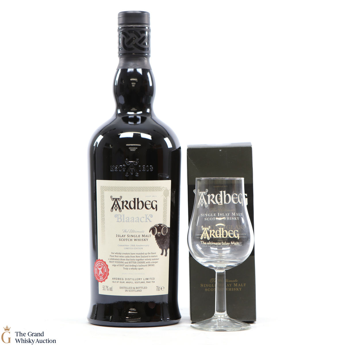 Ardbeg - Blaaack 20th Anniversary Committee Release 2020 + Tasting Glass