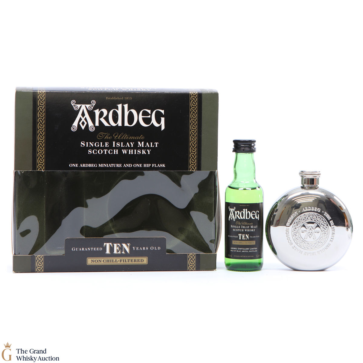 Ardbeg - 10 Year Old 5cl (with Hip Flask)