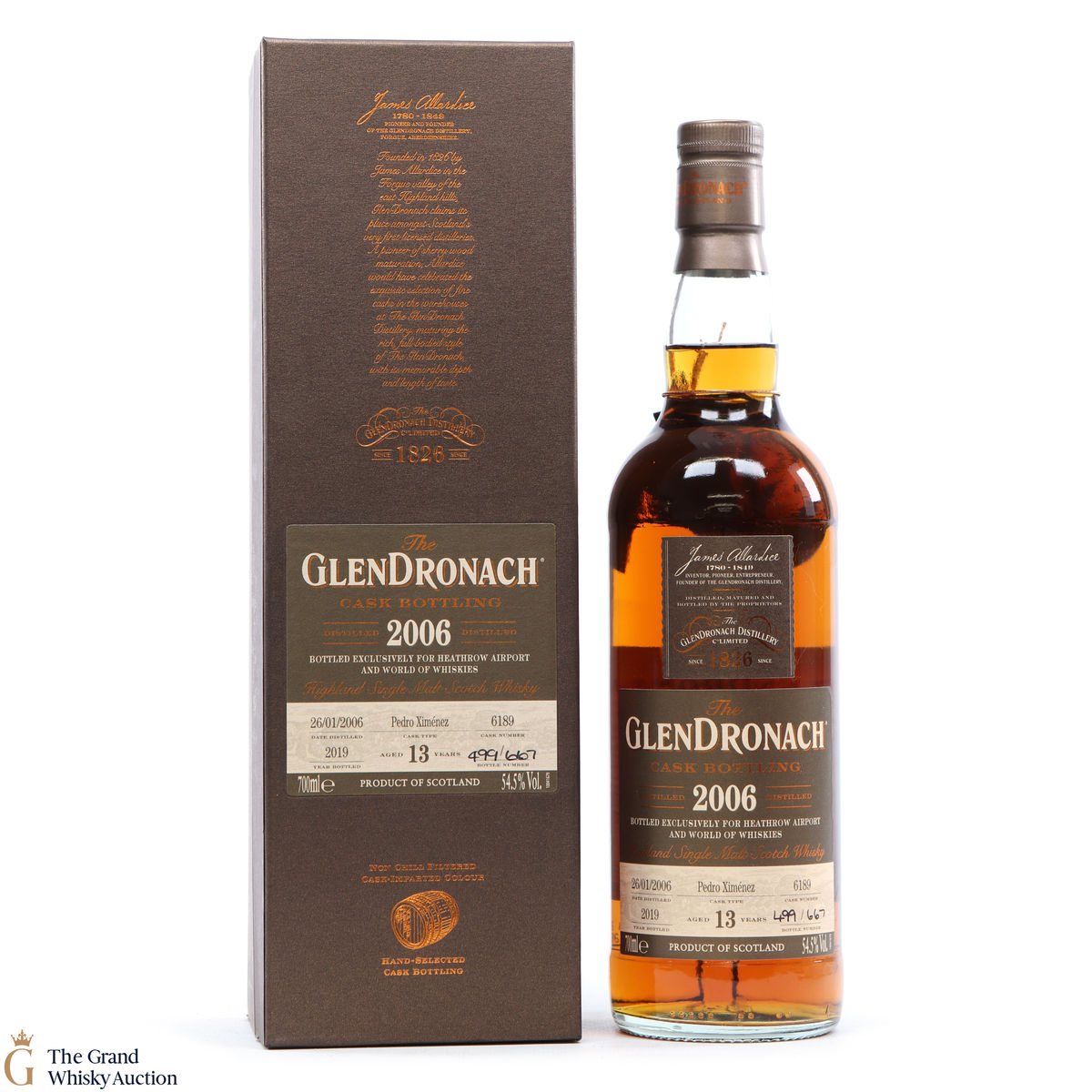 Glendronach - 13 Year Old - 2006 PX Cask #6189 Heathrow