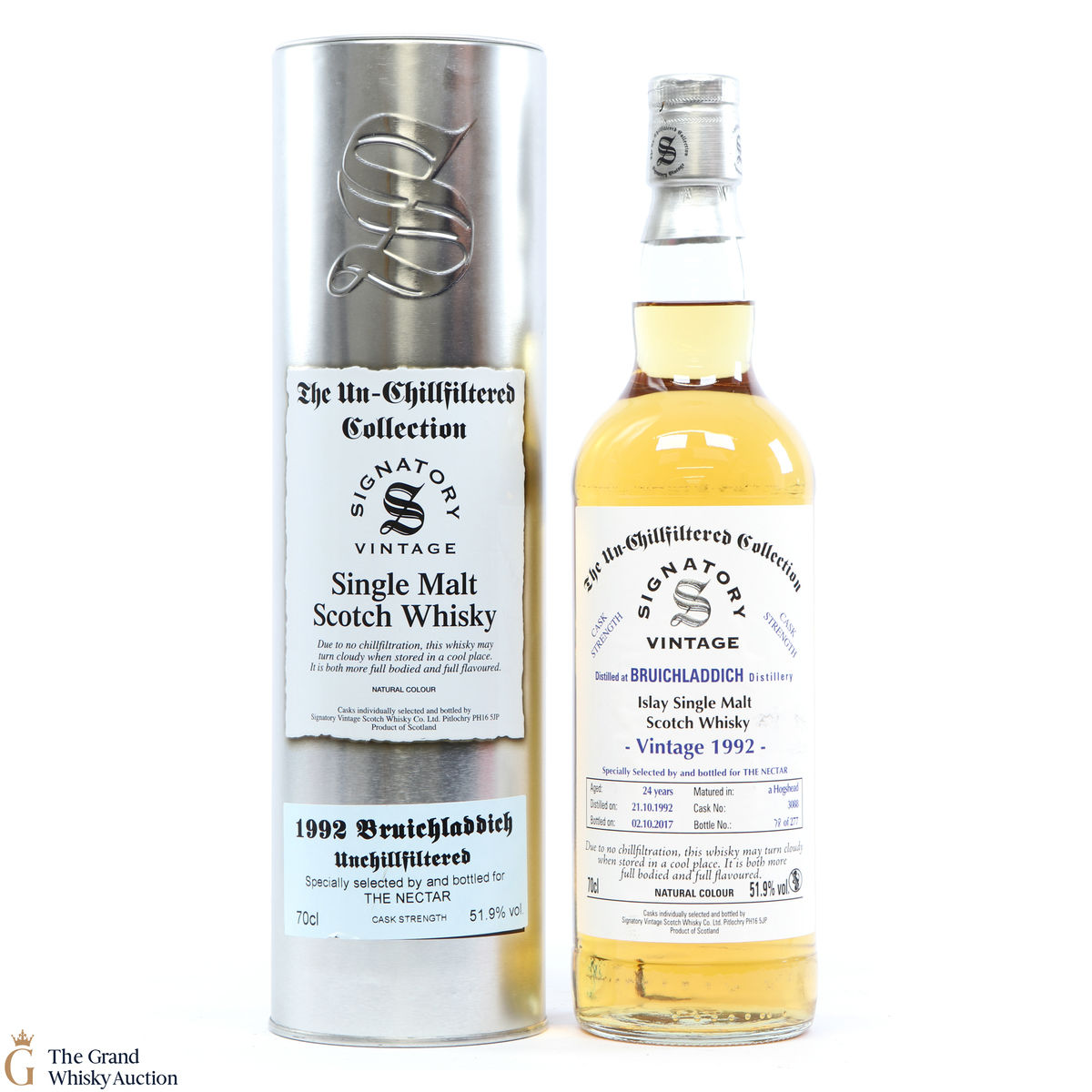 Bruichladdich - 24 Year Old 1992 Signatory (Bottled for Nectar)