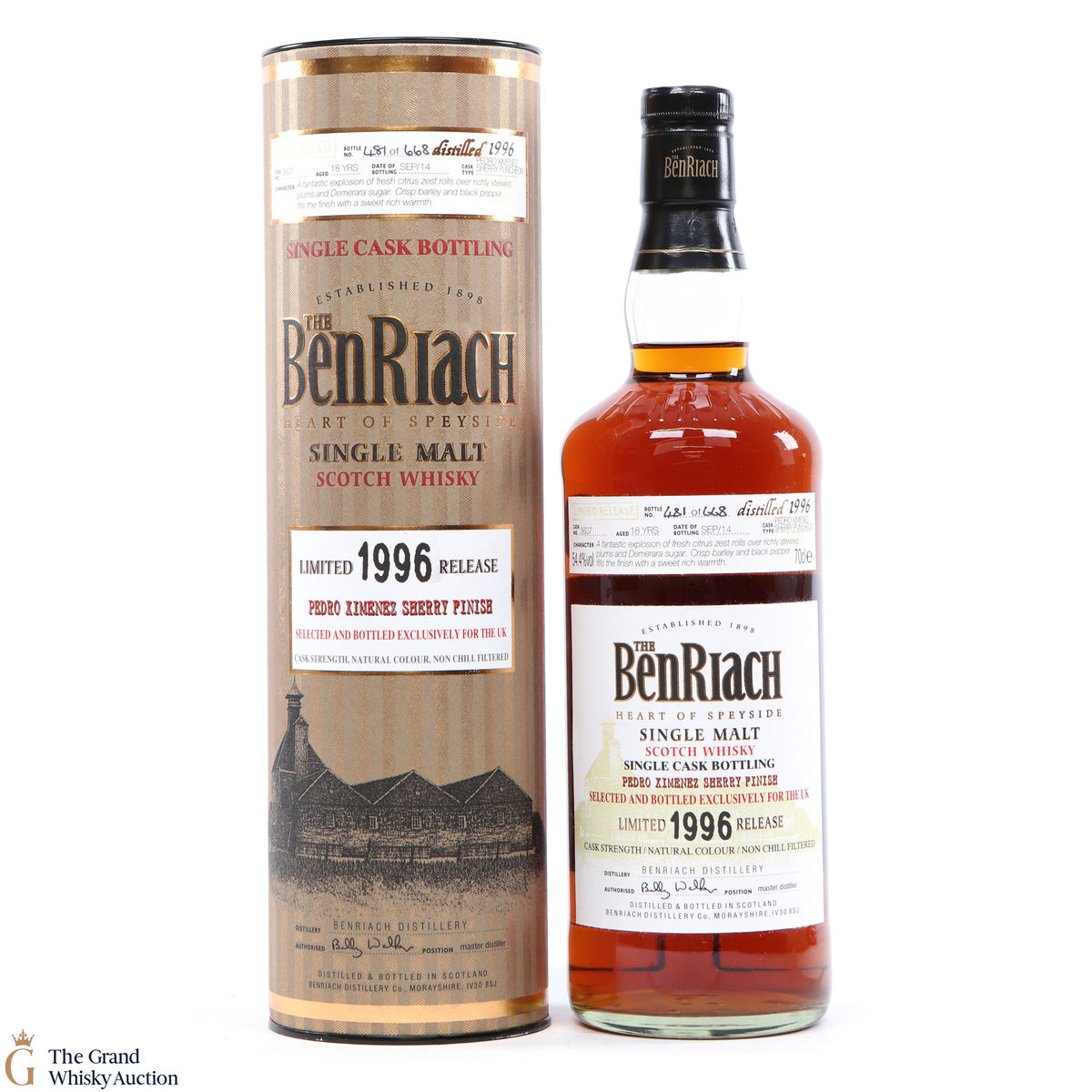 Benriach - 18 Year Old #3607 1996 Single Cask Pedro Ximenez Finish