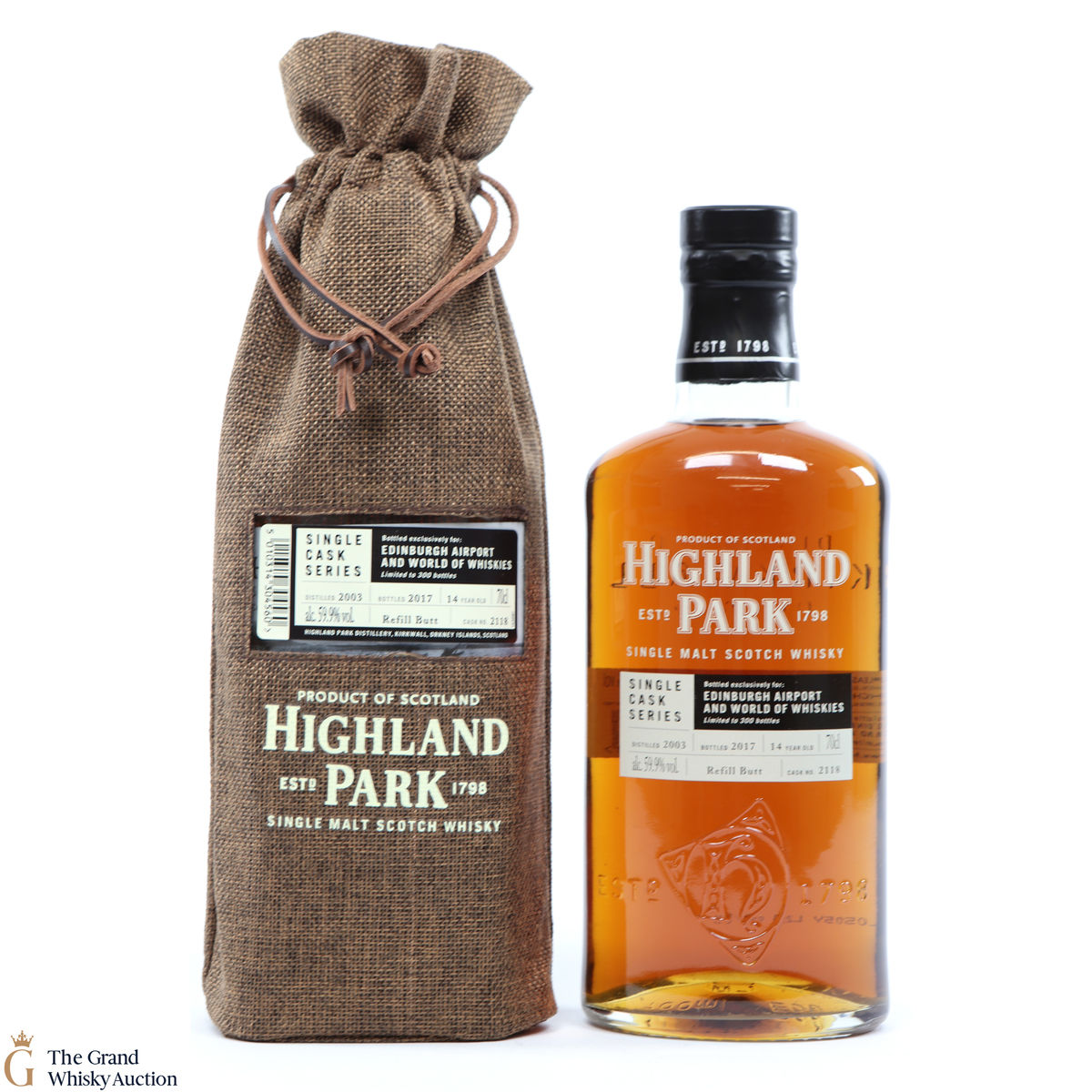Highland Park - 14 Year Old - Single Cask #2118 - Edinburgh Airport and World of Whiskies
