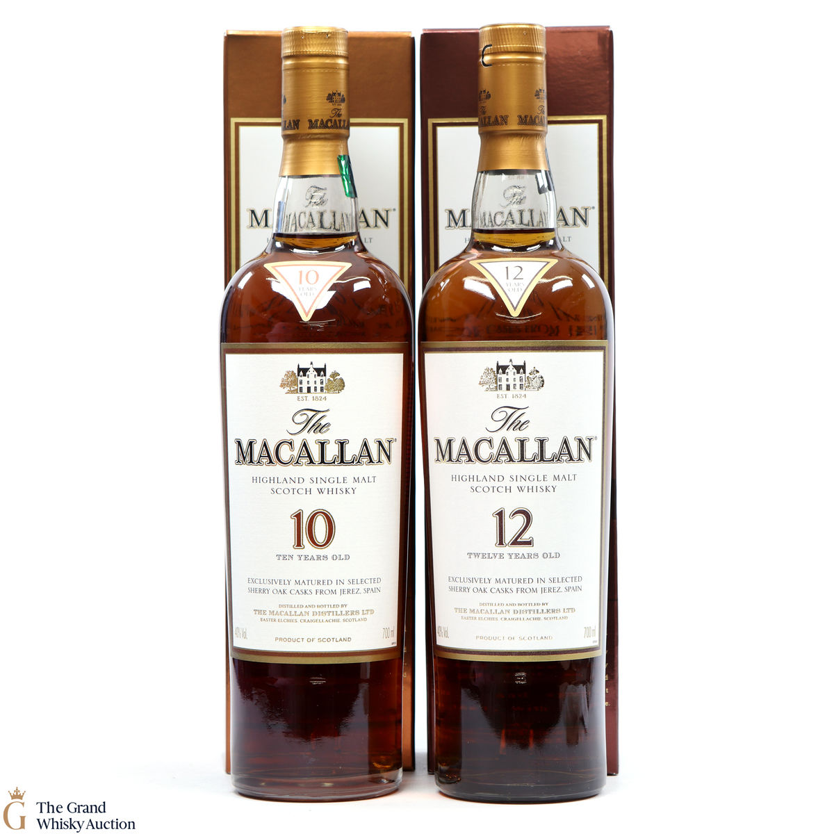 Macallan - 10 & 12 Year Old - Sherry Oak (2 x 70cl)