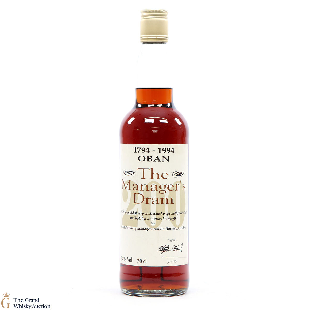 Oban - 16 Year Old - Managers Dram 1994 - 200th Anniversary