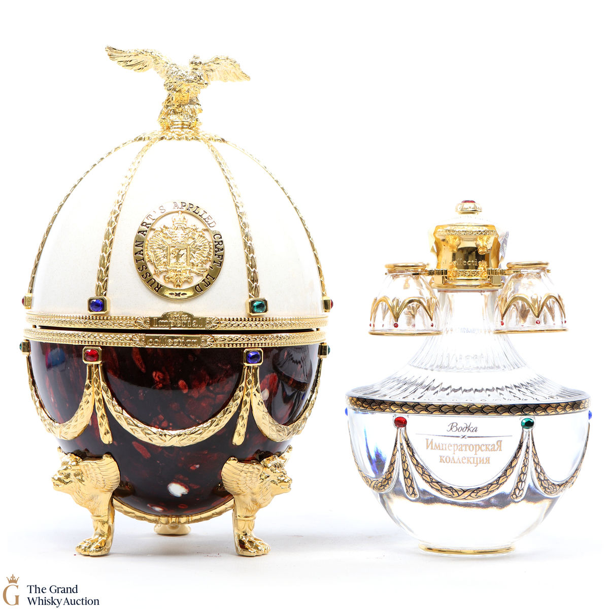 Imperial Vodka Collection - Faberge Egg Pearl and Ruby