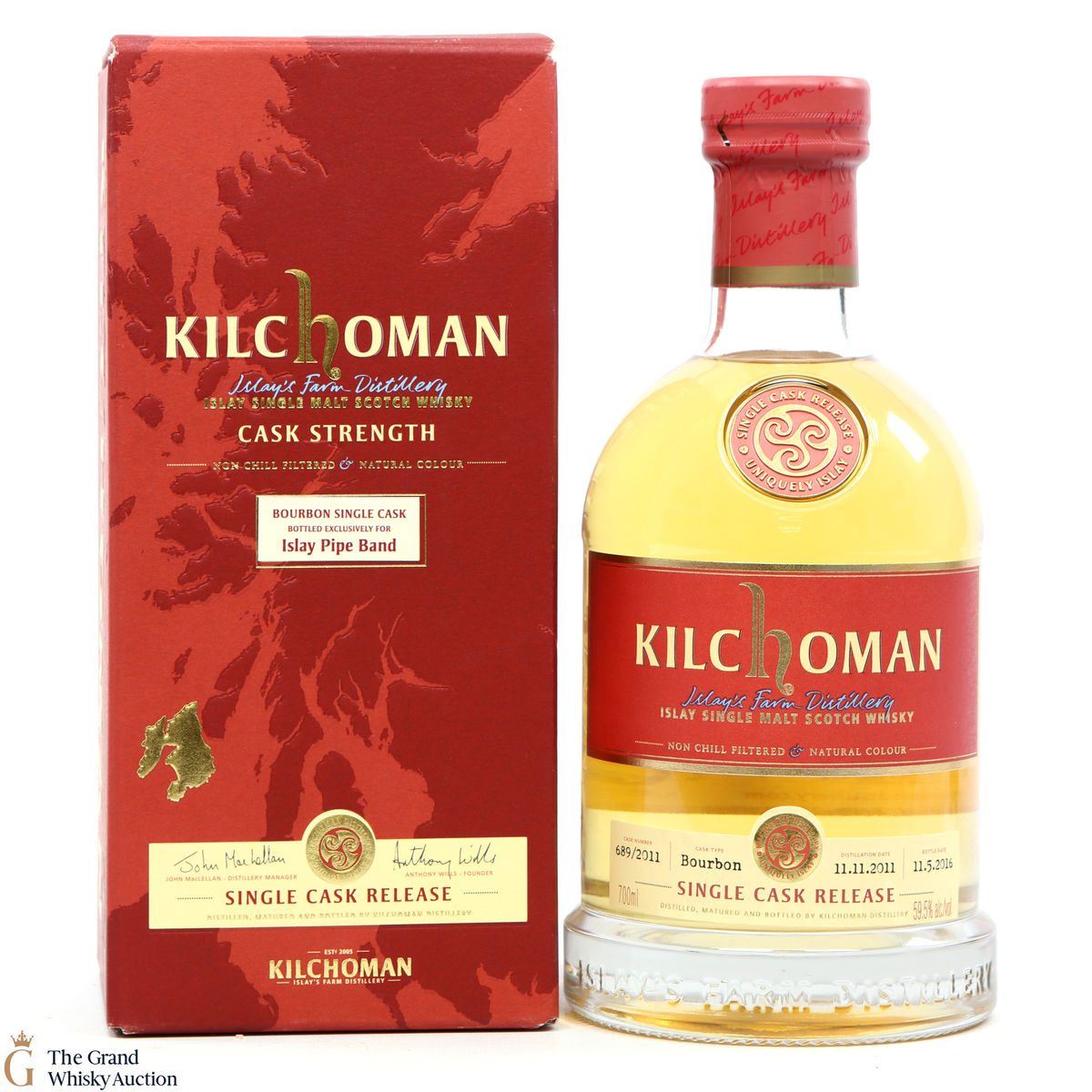 Kilchoman  - 2011 - Islay Pipe Band Single Cask 2016
