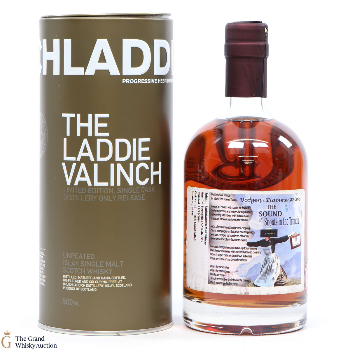 The Sound Of Snouts In The Trough 14 Year Old -  Bruichladdich Valinch 